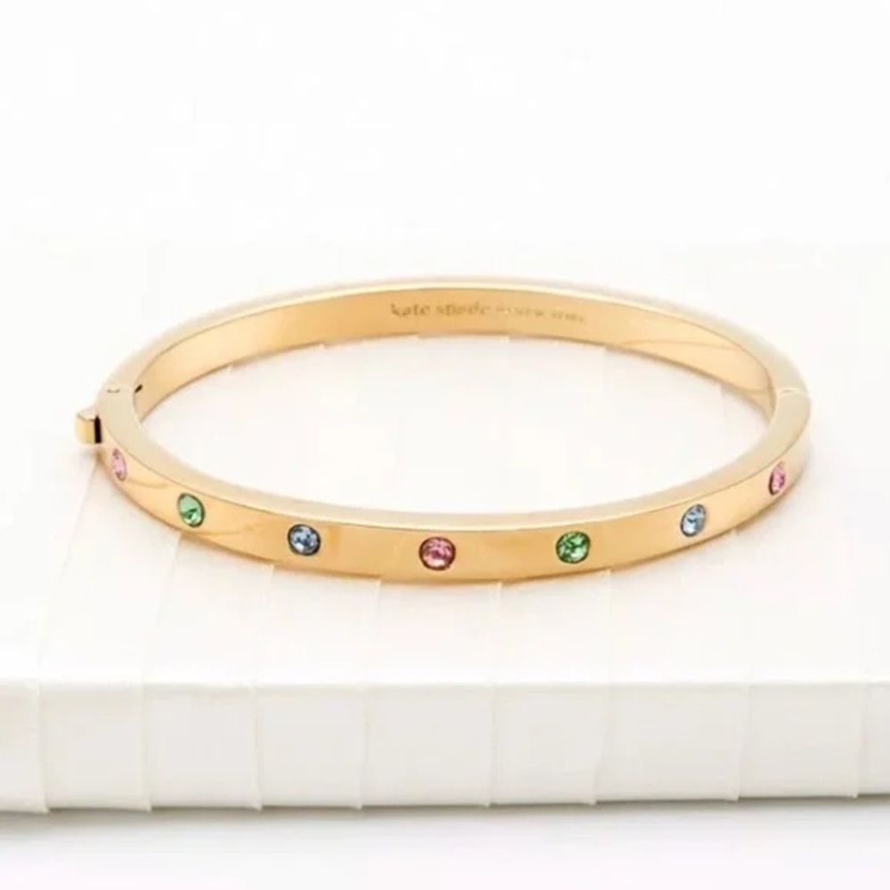 Kate Spade Gold Bracelet with Multicolor Gems
